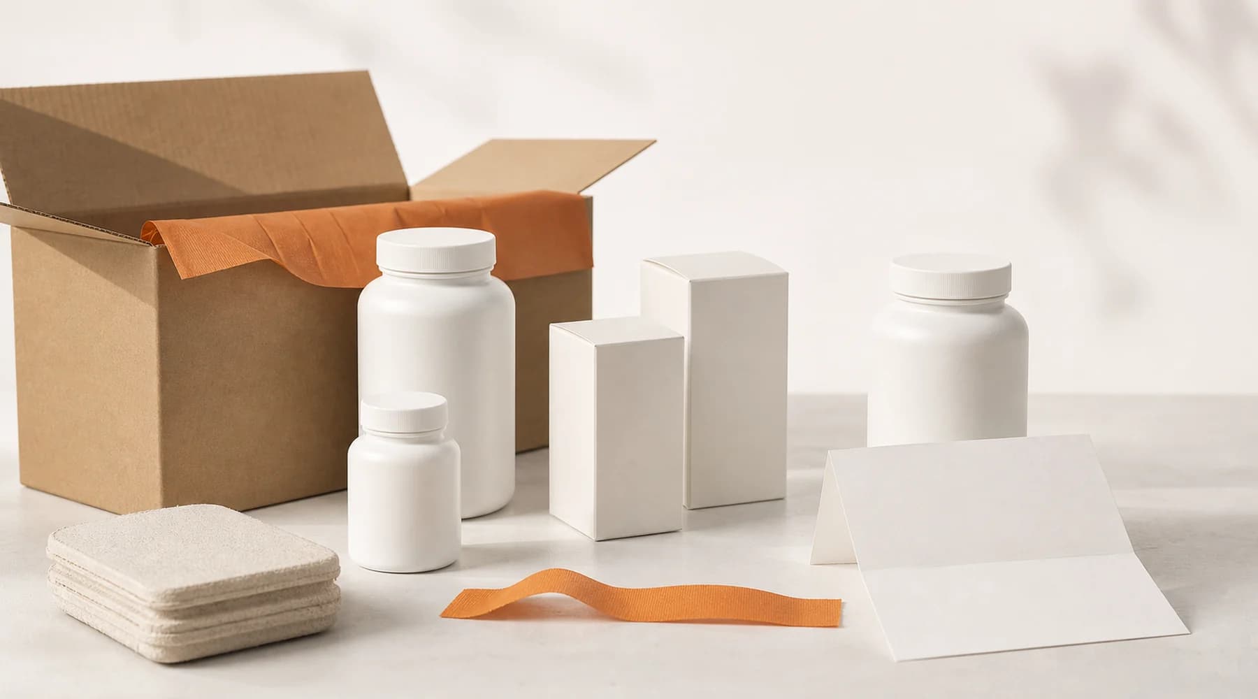 Neutral product packaging and shipping materials